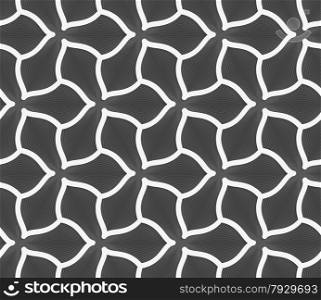 Seamless geometric background. Pattern with realistic shadow and cut out of paper effect.Colored.3D colored black striped flowers.