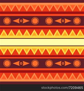 Seamless geometric ethnic texture with sun for your design