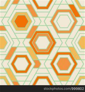 Seamless geometric hexagon pattern. Futuristic, technology texture background
