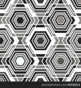 Seamless geometric hexagon pattern. Futuristic, technology texture background