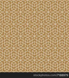 Seamless geometric ornament based on traditional arabic art. Muslim mosaic.Brown color background.Average thickness line.. Seamless arabic geometric ornament in brown color.