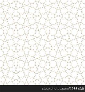 Seamless geometric ornament based on traditional arabic art. Muslim mosaic.Brown color lines.Great design for fabric,textile,cover,wrapping paper,background.Ultrafine lines.. Seamless arabic geometric ornament in brown color.