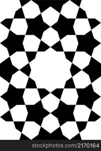 Seamless geometric ornament based on traditional islamic art. Black and white. Great design for fabric,textile,cover,wrapping paper,background.. Seamless geometric ornament based on traditional islamic art. Black and white.
