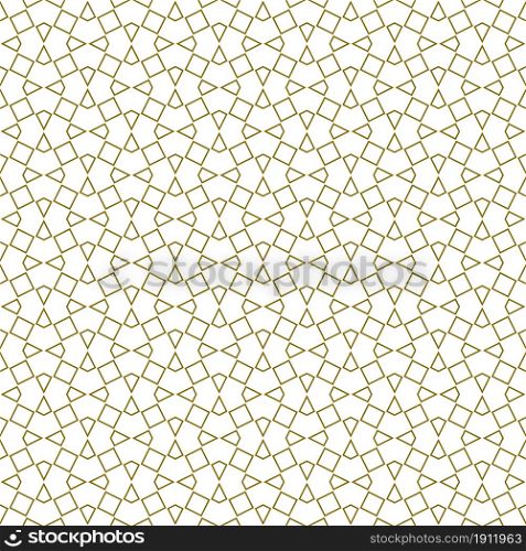 Seamless geometric ornament based on traditional islamic art.Brown color..Great design for fabric,textile,cover,wrapping paper,background.. Seamless arabic geometric ornament in brown color.
