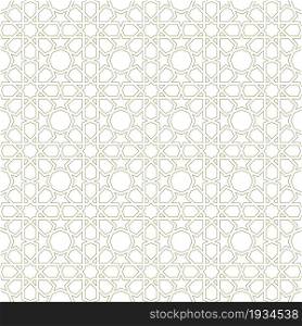 Seamless geometric ornament based on traditional islamic art.Brown color contoured lines.Great design for fabric,textile,cover,wrapping paper,background.. Seamless arabic geometric ornament in brown color.