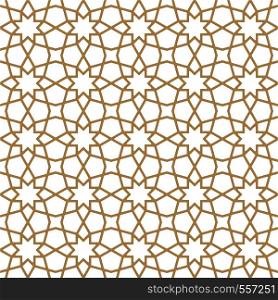 Seamless geometric ornament based on traditional moroccan art.Gold lines.For design template,textile,fabric,wrapping paper,laser cutting.ROUNDED corners.. Seamless geometric ornament in black and white.