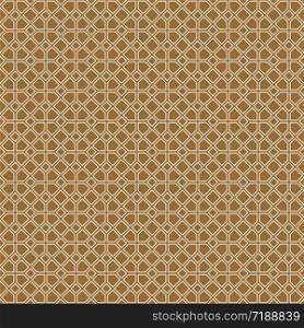 Seamless geometric ornament .Brown color background.Contured lines. Seamless vector.Geometric ornament in brown color background.