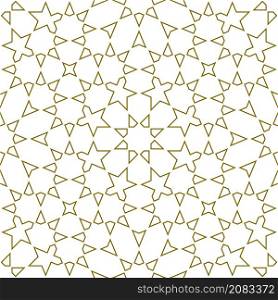 Seamless geometric ornament .Brown color lines. Based on arabic motif .. Seamless geometric ornament . Brown color lines . Arabic motif
