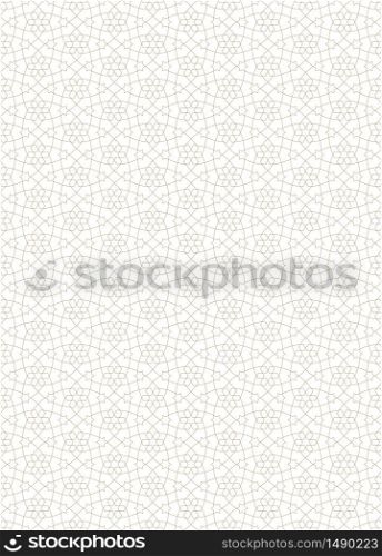 Seamless geometric ornament.Brown color lines.Great design for fabric,textile,cover,wrapping paper,background.Fine lines.. Seamless geometric ornament in brown color.Fine lines.