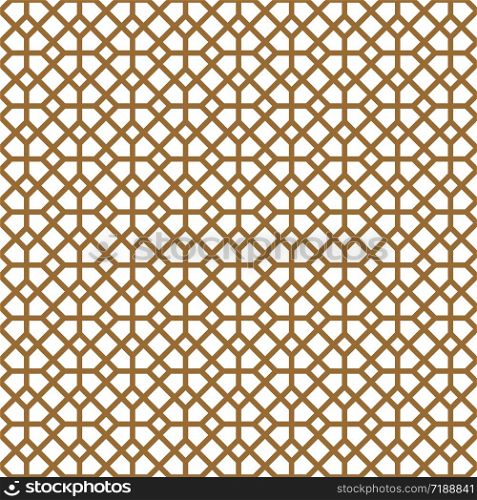 Seamless geometric ornament .Brown color lines.Thick lines. Seamless vector.Geometric ornament in brown color lines.