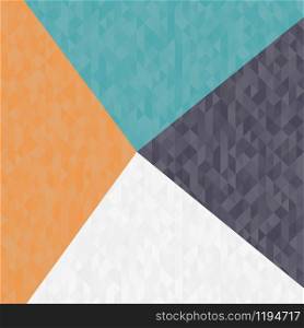 Seamless geometric pattern. Abstract texture on a different colored background. Triangles in modern graphic illustration. Decorative paper print.