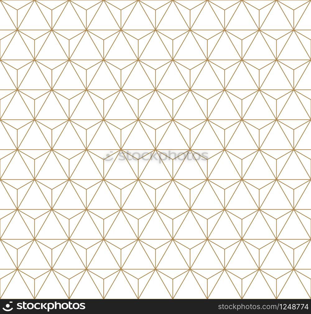 Seamless geometric pattern based on Japanese woodwork style Kumiko