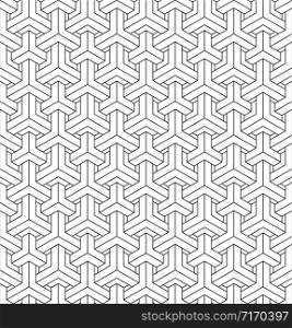 Seamless geometric pattern based on japanese woodwork ornament kumiko, great design for any purposes.Average thickness lines.. Seamless geometric pattern based on japanese pattern kumiko.