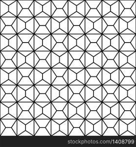 Seamless geometric pattern.Black and white color.Great design for print, lasercutting, engraving,wrapping.Average thickness lines.. Seamless geometric pattern .Black and white color.