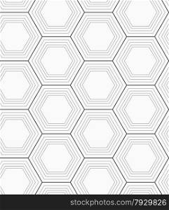 Seamless geometric pattern. Gray abstract geometrical design. Flat monochrome design.Monochrome hexagons.