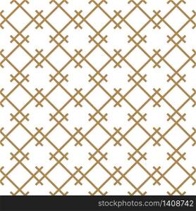 Seamless geometric pattern, great design for any purpose.Pattern background vector.Average thickness lines.Gold and white.. Seamless geometric pattern in golden and white.