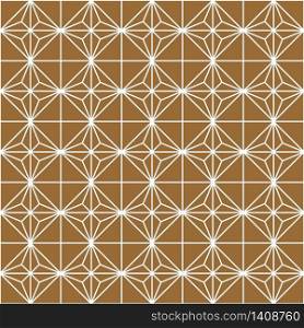 Seamless geometric pattern, great design for any purpose.Pattern background vector.Gold and white.Japanese style Kumiko.Average thickness lines.. Seamless geometric pattern in golden and white.Japanese style Kumiko.