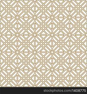 Seamless geometric pattern, great design for any purpose.Pattern background vector.Thick lines.Gold and white.Japanese style Kumiko.Double lines.. Seamless geometric pattern in golden and white.Japanese style Kumiko.Double lines.