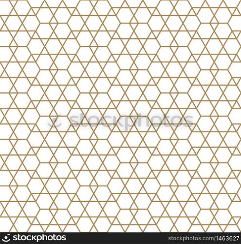 Seamless Geometric Pattern.Great Design For Any Purposes. Pattern Background Vector.Brown color lines.. Linear Seamless Geometric Pattern In Brown Color.