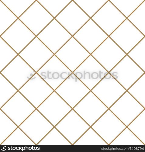 Seamless geometric pattern, great design for print, lasercutting, engraving.Pattern background vector.Gold and white.Average thickness lines.. Seamless geometric pattern in golden and white.Japanese style Kumiko.