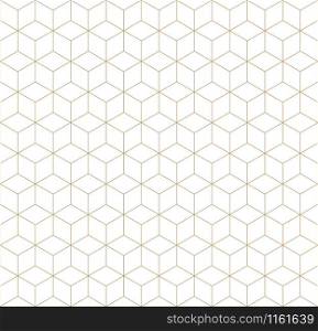 Seamless geometric pattern, great design for print, lasercutting, engraving,wrapping.Pattern background vector.Gold and white.Fine lines. Seamless geometric pattern in golden and white.Fine lines.