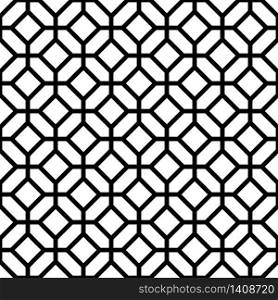 Seamless geometric pattern, great design for print, lasercutting, engraving,wrapping.Pattern background vector.Black and white.Thick lines. Seamless geometric pattern in black and white .Japanese style Kumiko.