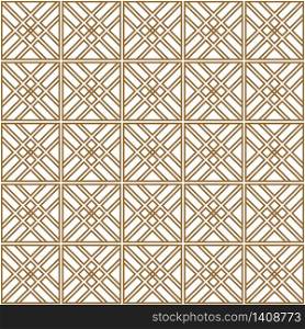 Seamless geometric pattern, great design for print, lasercutting, engraving,wrapping.Pattern background vector.Gold and white.DOUBLED lines. Seamless geometric pattern in golden and white.Japanese style Kumiko.