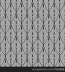 Seamless geometric pattern in style art deco.Black and white.