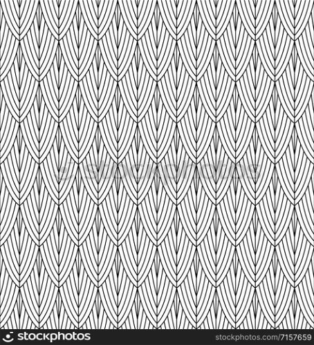 Seamless geometric pattern in style art deco.Black and white.Fine lines.. Seamless geometric pattern in style art deco.