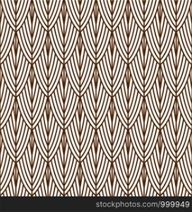 Seamless geometric pattern in style art deco.Brown color.