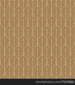 Seamless geometric pattern in style art deco.Brown color background.Fine lines.. Seamless geometric pattern in style art deco.