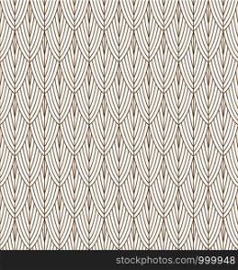 Seamless geometric pattern in style art deco.Brown color.Fine lines.