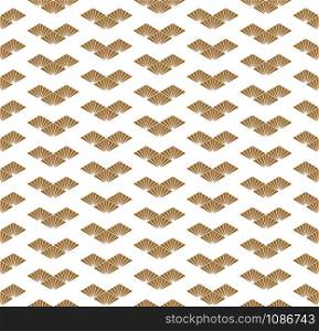 Seamless geometric pattern in style kumiko. Japanese pattern background vector. Brrown color.. Seamless japanese pattern shoji kumiko in golden.