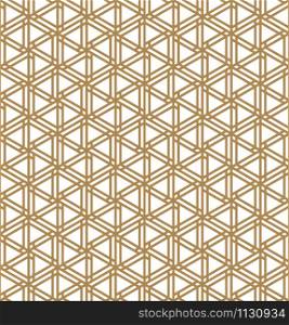 Seamless geometric pattern inspired by Japanese woodworking style Kumiko zaiku.For template,fabric,textile,wrapping paper,laser cutting and engraving.Thick lines.. Seamless geometric pattern inspired by Japanese woodworking style Kumiko zaiku.