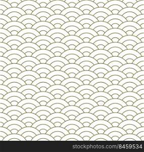 Seamless Geometric Pattern. Japanese Waves. Option with three lines. Seamless Geometric Pattern. Japanese Waves. 3 Radial Lines.