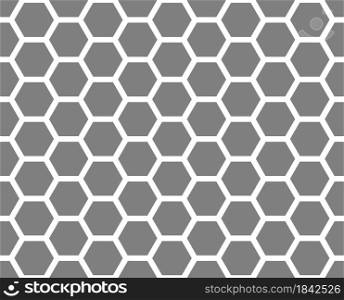 Seamless geometric pattern of intersecting lines creating hexagons. An ornament for texture, textiles and simple backgrounds. Flat style.