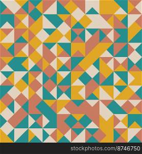 Seamless geometric pattern of multicolored triangles. Background for greetings, decorations, creative ideas, packaging and textiles