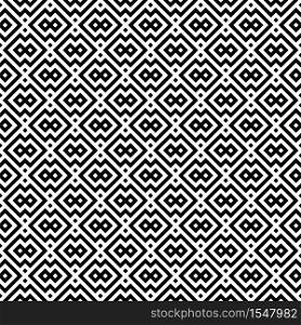Seamless geometric pattern of simple shapes in black and white.. Seamless simple geometric pattern in black and white