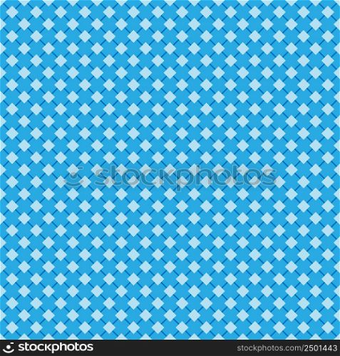 Seamless geometric pattern of squares and lines in blue colors for texture, textiles, banners and simple backgrounds.