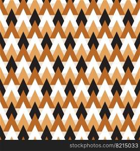 Seamless geometric pattern on beige with brown, black and white triangles. Perfect for bedding, tablecloth, oilcloth or scarf textile design.
