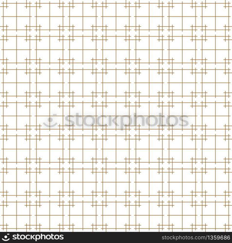 Seamless geometric pattern .Silhouette with brown average lines.. Seamless japanese pattern shoji kumiko in brown.