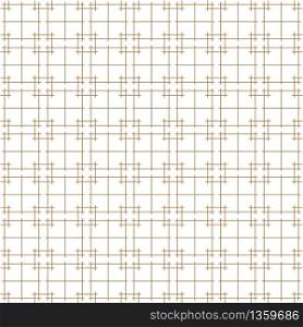 Seamless geometric pattern .Silhouette with brown average lines.. Seamless japanese pattern shoji kumiko in brown.