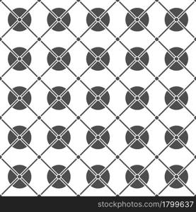 Seamless geometric pattern with circles and lines for textures, textiles and simple backgrounds. Scalable vector graphics