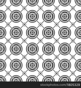 Seamless geometric pattern with circles and lines for textures, textiles and simple backgrounds. Scalable vector graphics
