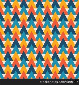 Seamless geometric triangle pattern in trendy autumn colors. Colorful background for home decor, textile, fall decoration, wallpaper and wrapping paper