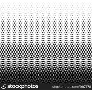 Seamless geometric triangles pattern vector background.Middle fade out.