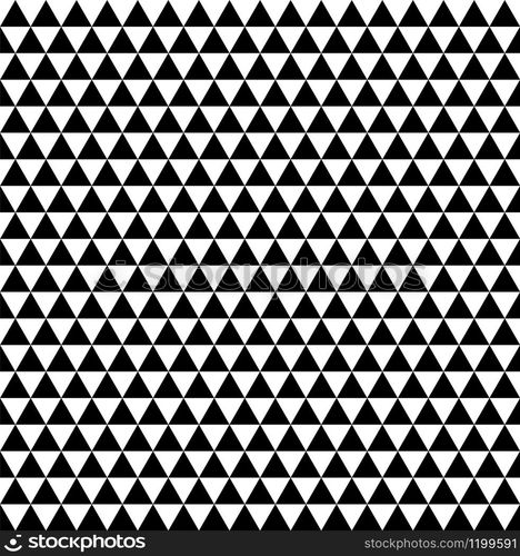 Seamless geometric triangles pattern vector background.. Seamless geometric vector background.Black triangles on white background.