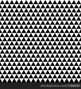 Seamless geometric triangles pattern vector background.. Seamless geometric vector background.Black triangles on white background.