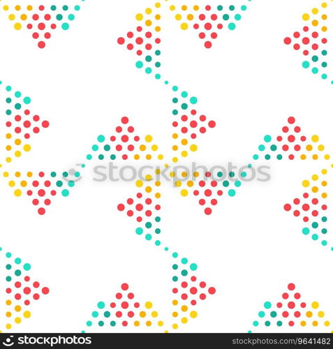 Seamless geometrical circle pattern background Vector Image