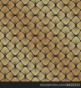 Seamless golden Art Deco vector pattern